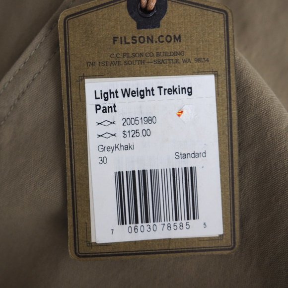 Filson Men's Pant Treking Light Weigh Convertible - Picture 12 of 14